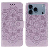 Sun Mandala Embossing Leather Phone Case