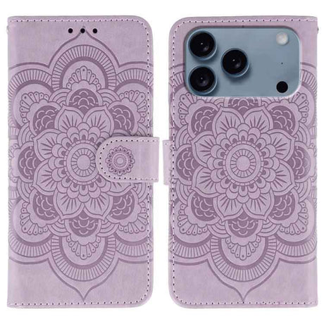 Sun Mandala Embossing Leather Phone Case