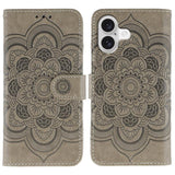 Sun Mandala Embossing Leather Phone Case
