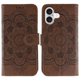 Sun Mandala Embossing Leather Phone Case