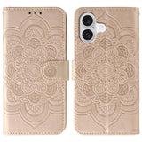 Sun Mandala Embossing Leather Phone Case