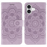 Sun Mandala Embossing Leather Phone Case