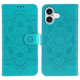 Sun Mandala Embossing Leather Phone Case