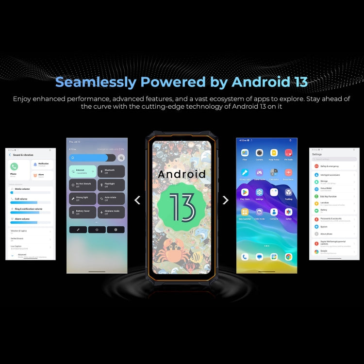 HOTWAV CYBER 13 Pro Rugged Smartphone with 10800mAh Battery, IP68/IP69K, 12GB+256GB, 6.6" Android 13, UNISOC T619, 4G, NFC, OTG