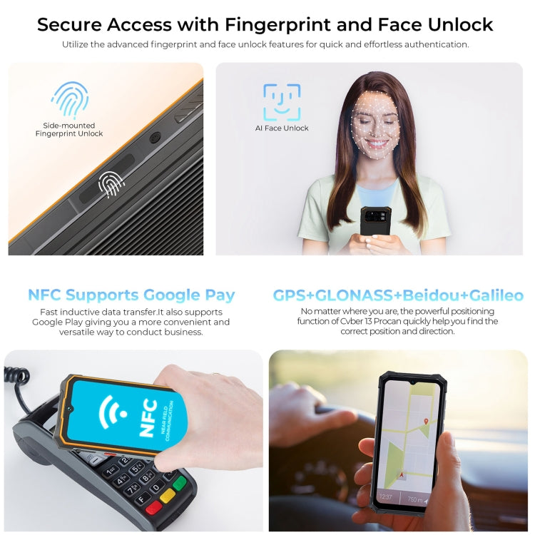 HOTWAV CYBER 13 Pro Rugged Smartphone with Long Battery Life - 10800mAh, IP68/IP69K, 12GB+256GB, 6.6" Android 13