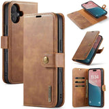 DG.MING Crazy Horse Texture Detachable Magnetic Leather Phone Case
