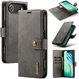 DG.MING Crazy Horse Texture Detachable Magnetic Leather Phone Case