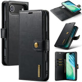 DG.MING Crazy Horse Texture Detachable Magnetic Leather Phone Case