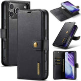 DG.MING Crazy Horse Texture Detachable Magnetic Leather Phone Case
