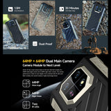 Ulefone Armor 22, IP68/IP69K Rugged Phone, 8GB+256GB, 6.58 inch Android 13 MediaTek Helio G96 Octa Core