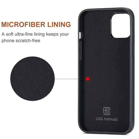 DG.MING M1 Series 3-Fold Multi Card Wallet Leather Phone Case