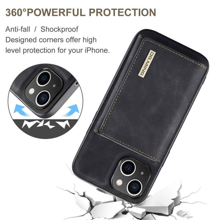 DG.MING M1 Series 3-Fold Multi Card Wallet Leather Phone Case
