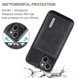 DG.MING M1 Series 3-Fold Multi Card Wallet Leather Phone Case