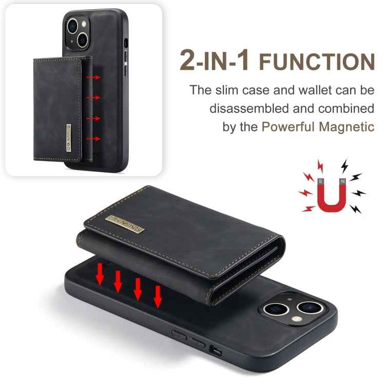 DG.MING M1 Series 3-Fold Multi Card Wallet Leather Phone Case