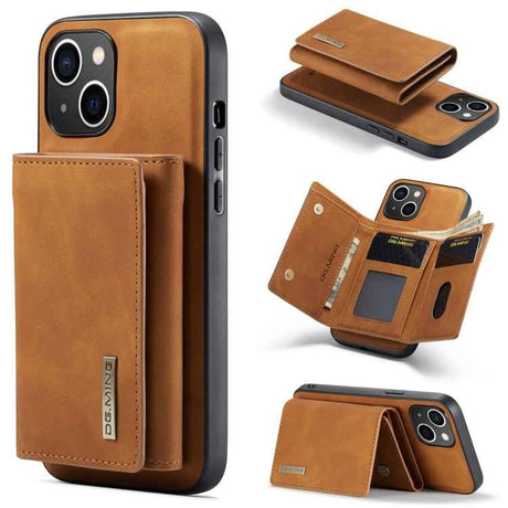 DG.MING M1 Series 3-Fold Multi Card Wallet Leather Phone Case
