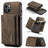 DG.MING M1 Series 3-Fold Multi Card Wallet Leather Phone Case