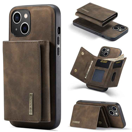 DG.MING M1 Series 3-Fold Multi Card Wallet Leather Phone Case