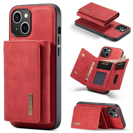 DG.MING M1 Series 3-Fold Multi Card Wallet Leather Phone Case