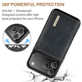 DG.MING M1 Series 3-Fold Multi Card Wallet Leather Phone Case