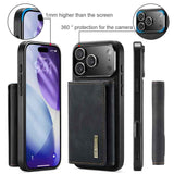 DG.MING M1 Series 3-Fold Multi Card Wallet Leather Phone Case