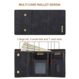 DG.MING M1 Series 3-Fold Multi Card Wallet Leather Phone Case