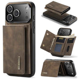 DG.MING M1 Series 3-Fold Multi Card Wallet Leather Phone Case