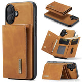 DG.MING M1 Series 3-Fold Multi Card Wallet Leather Phone Case