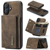 DG.MING M1 Series 3-Fold Multi Card Wallet Leather Phone Case