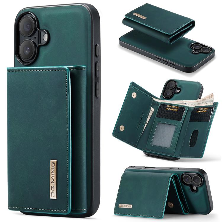 DG.MING M1 Series 3-Fold Multi Card Wallet Leather Phone Case