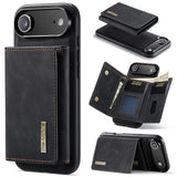 DG.MING M1 Series 3-Fold Multi Card Wallet Leather Phone Case