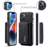 DG.MING M2 Series 3-Fold Card Bag Wallet Leather Phone Case