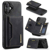 DG.MING M2 Series 3-Fold Card Bag Wallet Leather Phone Case