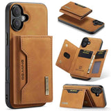 DG.MING M2 Series 3-Fold Card Bag Wallet Leather Phone Case