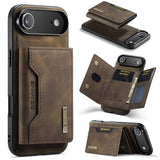 DG.MING M2 Series 3-Fold Card Bag Wallet Leather Phone Case