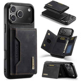 DG.MING M2 Series 3-Fold Card Bag Wallet Leather Phone Case