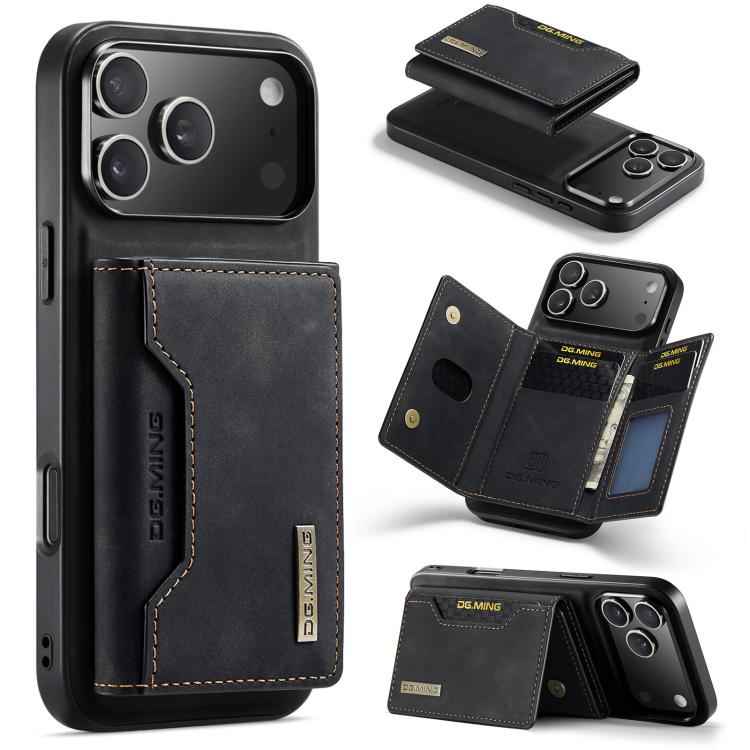 DG.MING M2 Series 3-Fold Card Bag Wallet Leather Phone Case