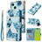 Marble Bronzing Stitching Leather Phone Case