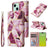 Marble Bronzing Stitching Leather Phone Case