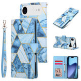 Marble Bronzing Stitching Leather Phone Case