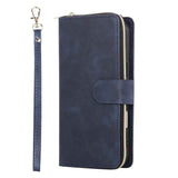 9 Card Slots Zipper Wallet Bag Leather Phone Case