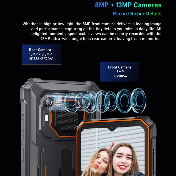 Blackview BV6200 Pro, IP68/IP69K/MIL-STD-810H, 6.56 inch Android 14 MediaTek Helio P35 Octa Core, Network: 4G, OTG, NFC, 4GB+128GB, 6GB+128GB