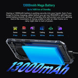 Blackview BV6200 Pro, Rugged Smartphone, 13000 mAh, 6GB+128GB, 6.56 inch, Android 14, MediaTek Helio P35 Octa Core