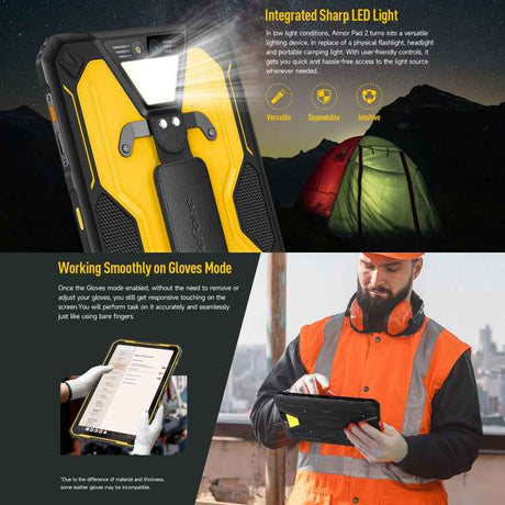 Ulefone Armor Pad 2 Rugged Tablet PC, 16GB+256GB 11 inch Android 13 MediaTek Helio G99 Octa Core 4G Network