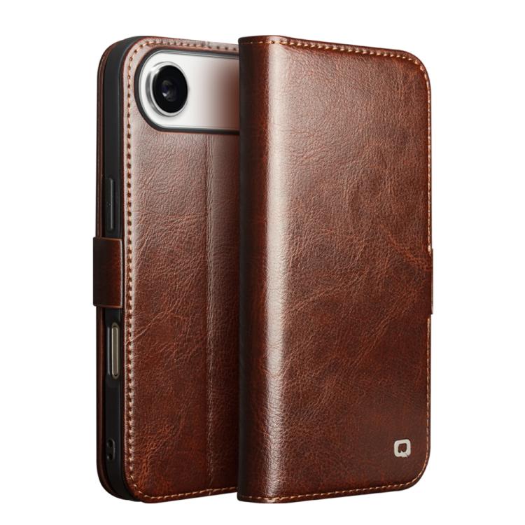 QIALINO Classic 103 Buckle Genuine Leather Phone Case