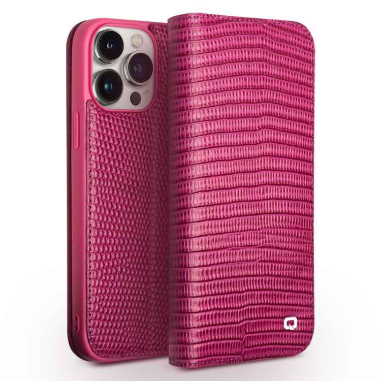 QIALINO Little Crocodile Texture Genuine Leather Phone Case