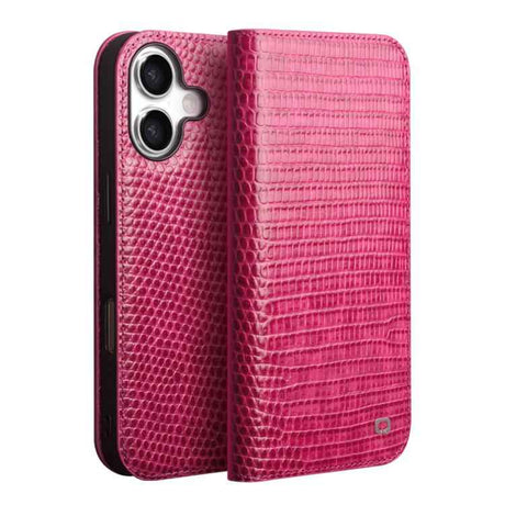 QIALINO Little Crocodile Texture Genuine Leather Phone Case