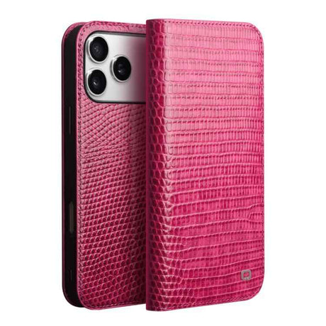 QIALINO Little Crocodile Texture Genuine Leather Phone Case