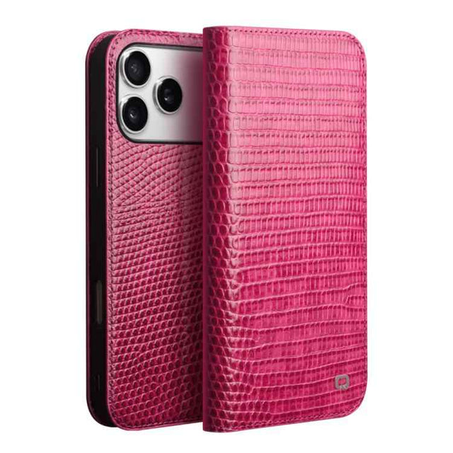 QIALINO Little Crocodile Texture Genuine Leather Phone Case