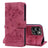 Cartoon Sakura Cat Embossed Leather Phone Case