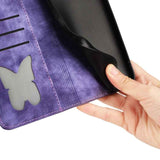 Butterfly Cat Embossing Flip Leather Phone Case